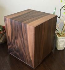 Black walnut cremation urn