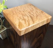 Flamed maple close-up view