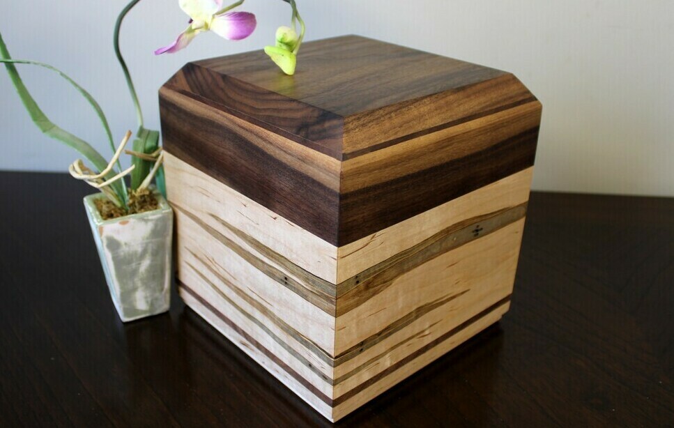 Ambrosia Maple Wooden Cremation Urn